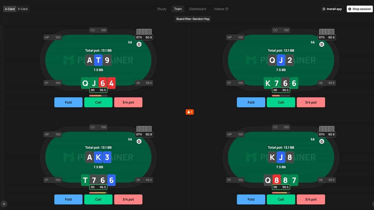 PLO Trainer Multitabling Update